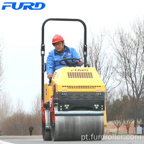 Volante que gira o rolo de estrada hidráulico completo do compactador vibratório de 1 tonelada